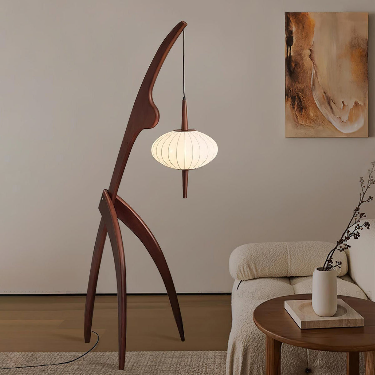 Ulen Mid-Century-Stil Stehleuchte aus Holz