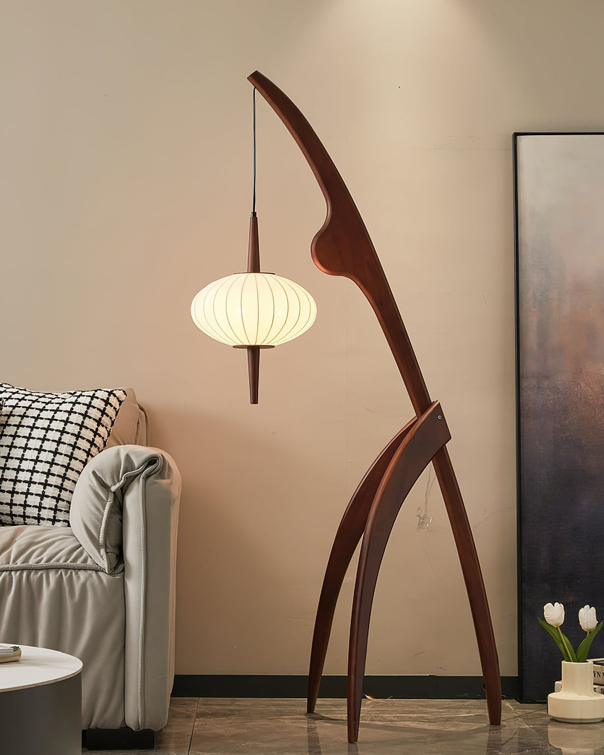 Ulen Mid-Century-Stil Stehleuchte aus Holz