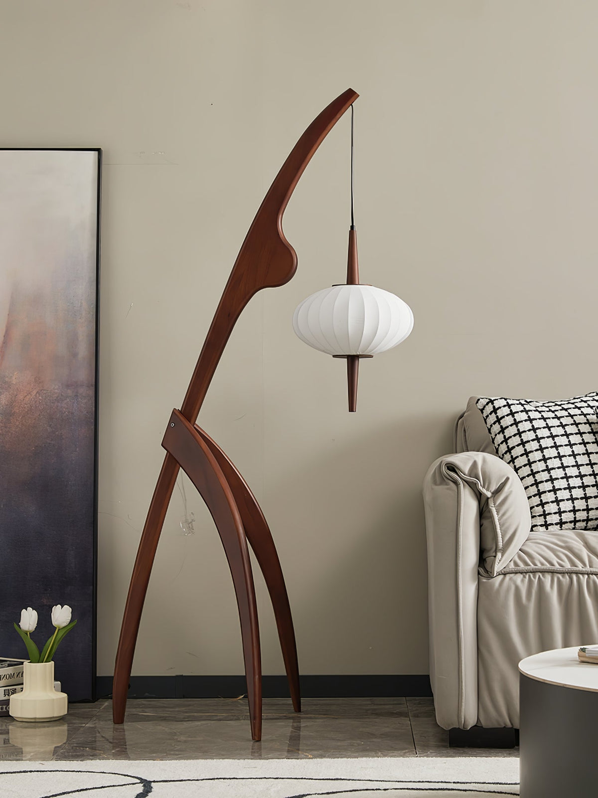 Ulen Mid-Century-Stil Stehleuchte aus Holz