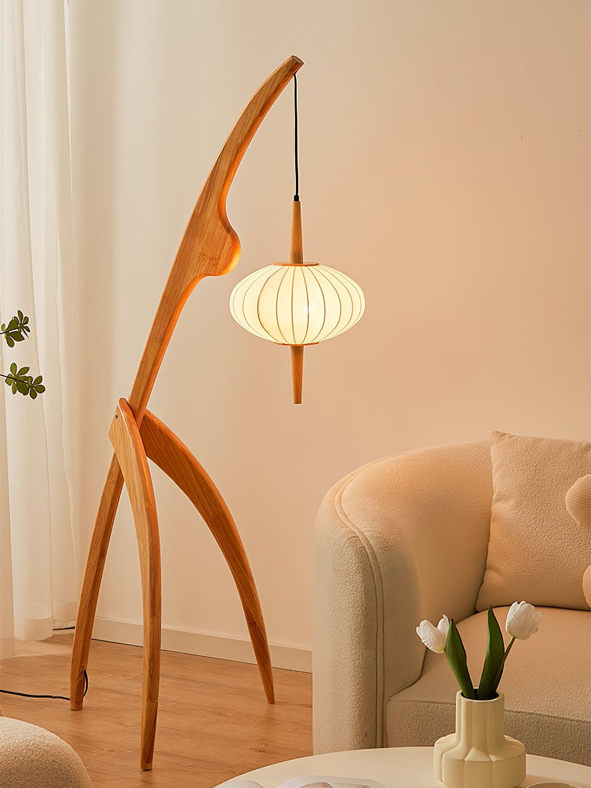 Ulen Mid-Century-Stil Stehleuchte aus Holz