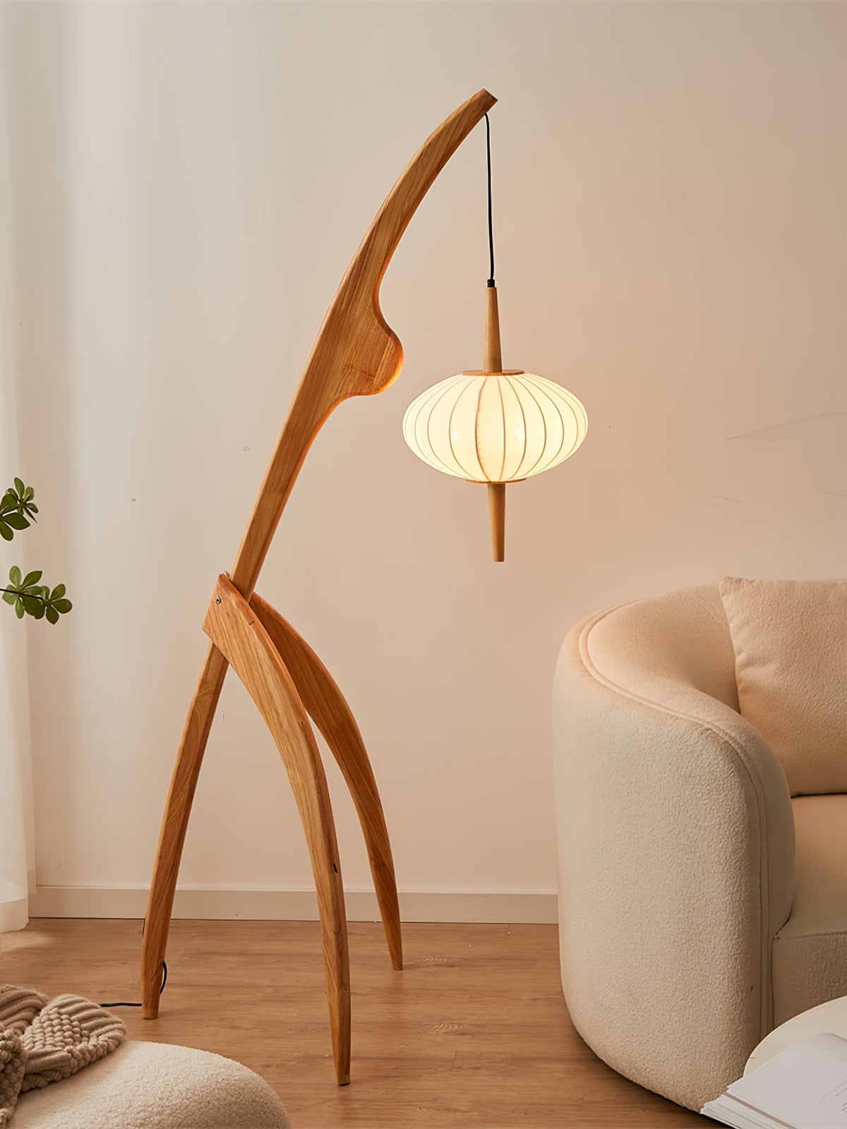 Ulen Mid-Century-Stil Stehleuchte aus Holz