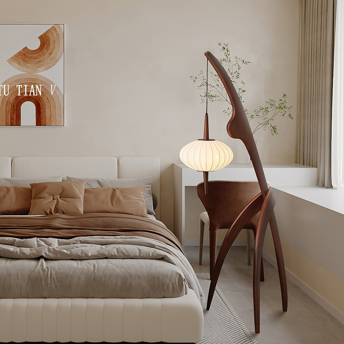 Ulen Mid-Century-Stil Stehleuchte aus Holz