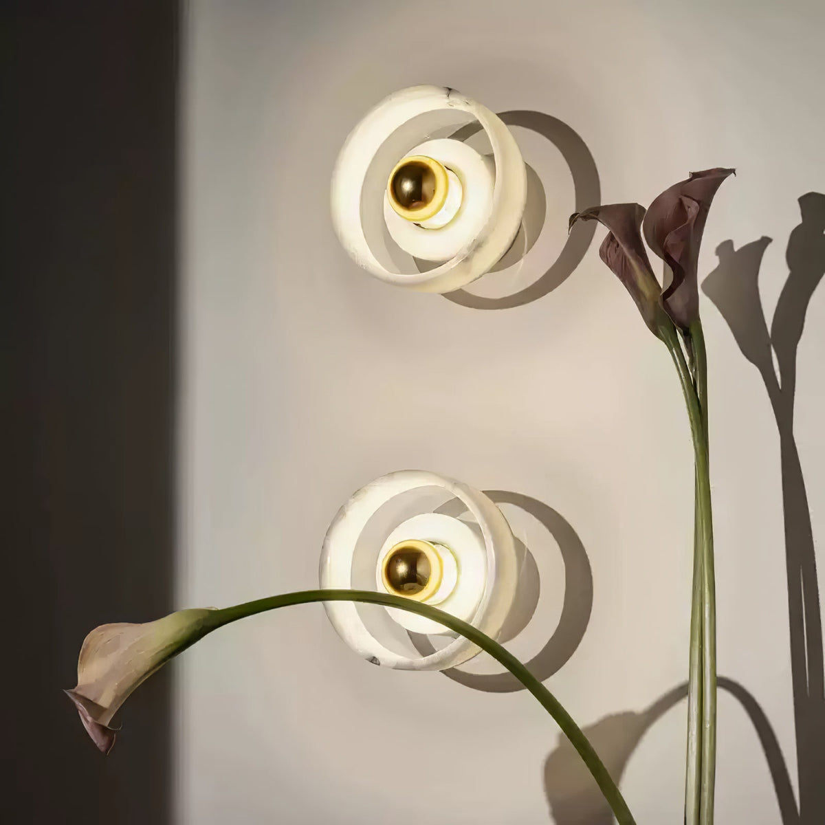 Aurvelora Premium skandinavische Kunst Aura Marmor-Wandleuchte
