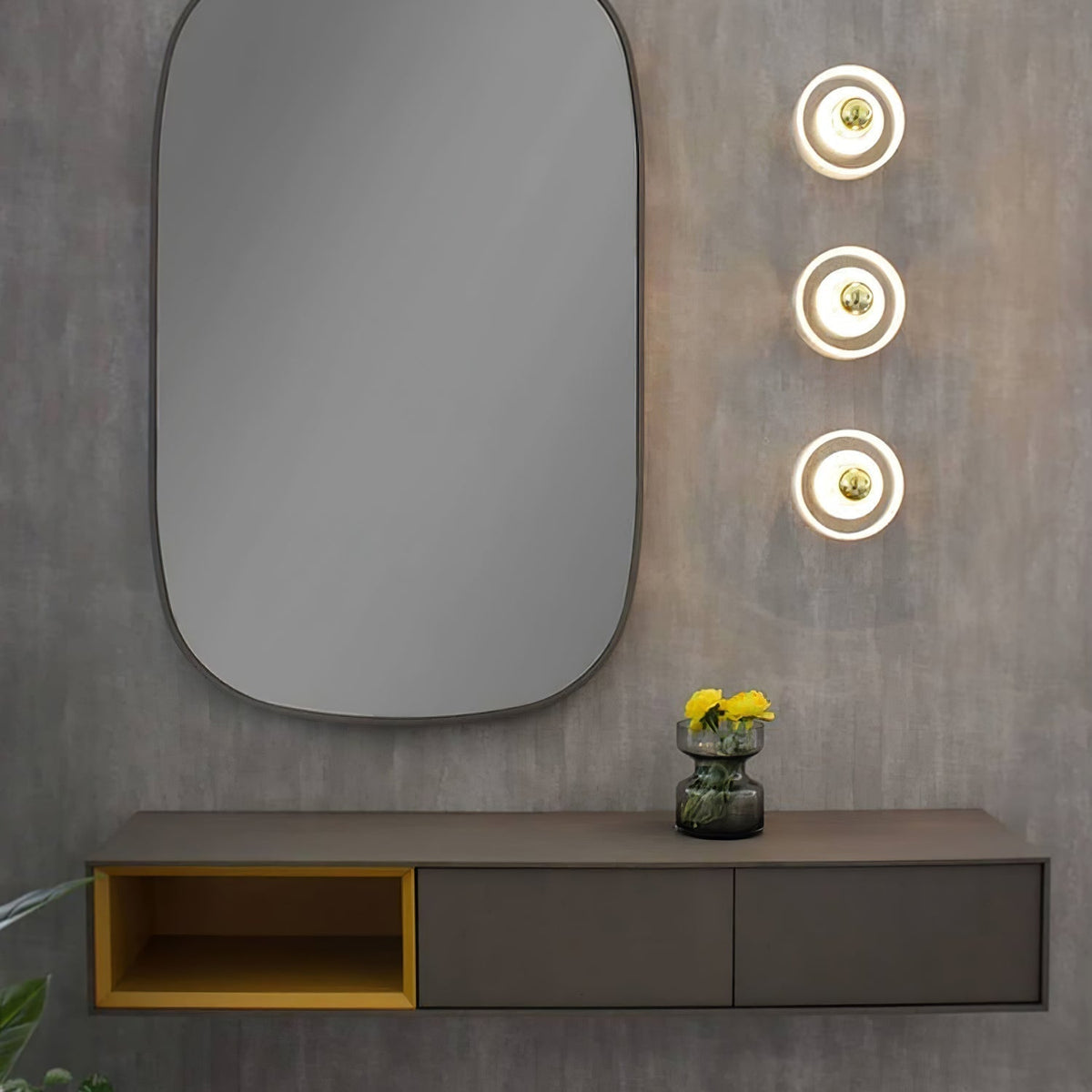 Aurvelora Premium skandinavische Kunst Aura Marmor-Wandleuchte