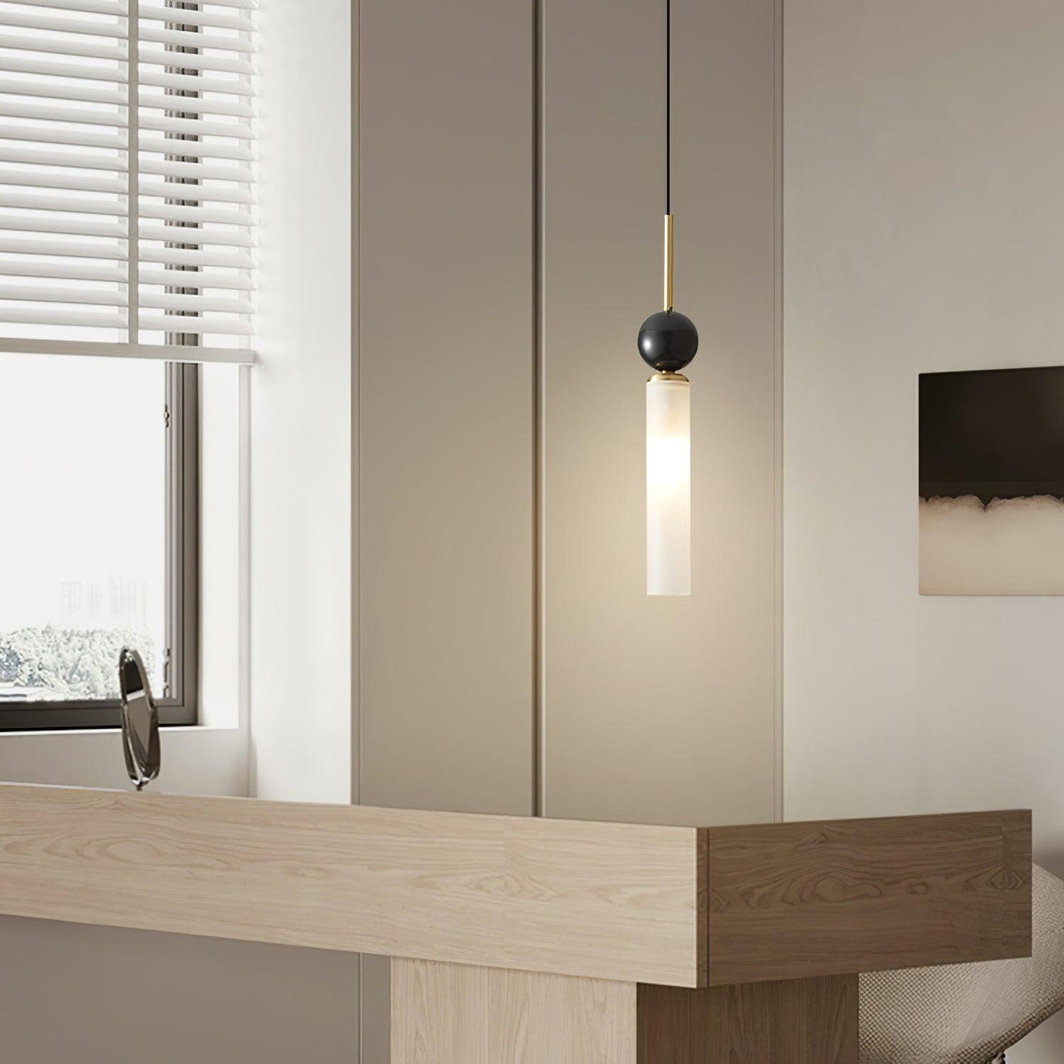 Petueria Minimalistische Pendelleuchte aus Marmor