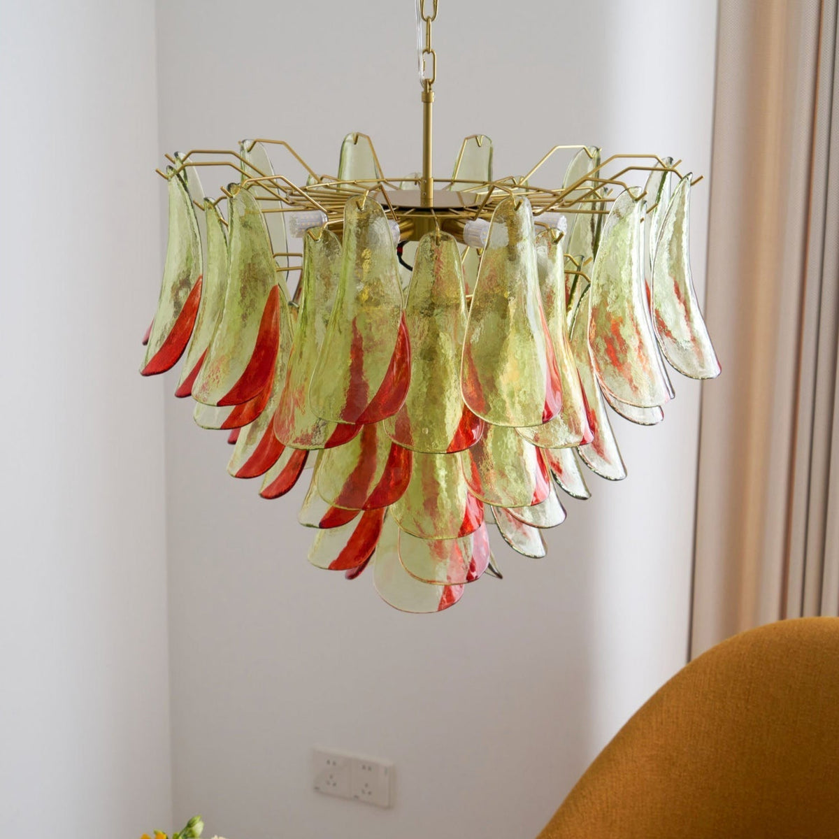 Celoraria Kronleuchter Murano-Glas-Blütenblätter Elegant