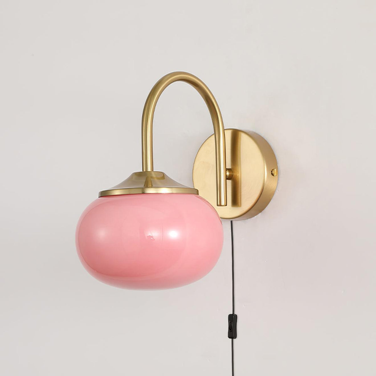 Kevely Premium zeitgenössische Kunst-Wandleuchte aus Glas mit Stecker