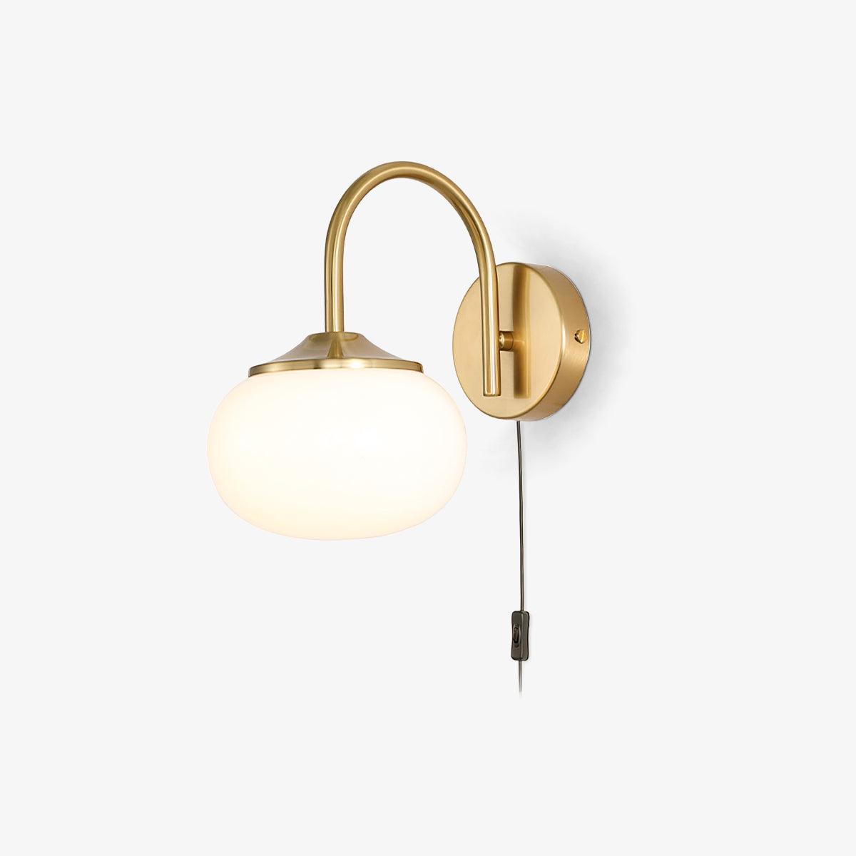 Kevely Premium zeitgenössische Kunst-Wandleuchte aus Glas mit Stecker