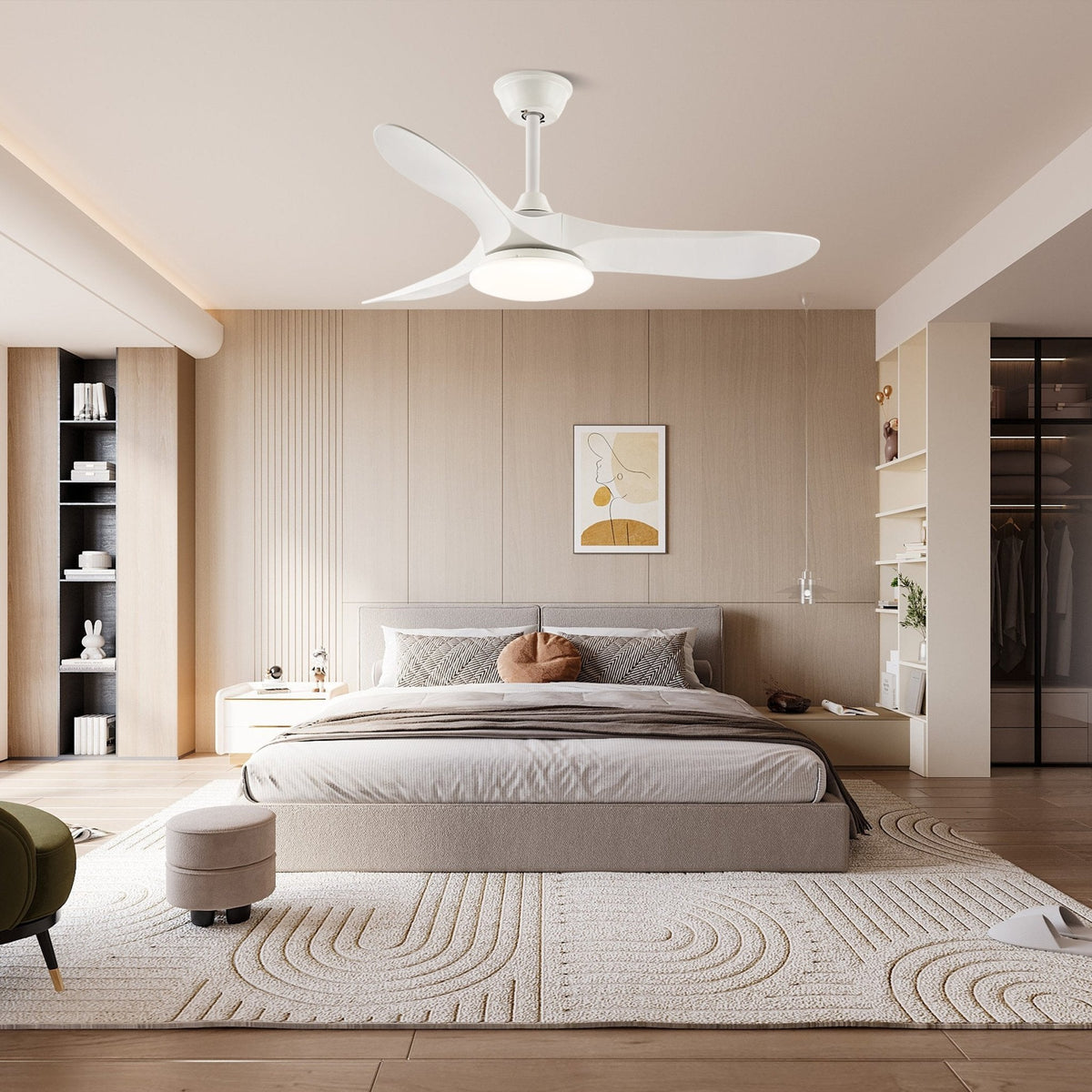 Oriken minimalistisch Deckenventilator mit Beleuchtung
