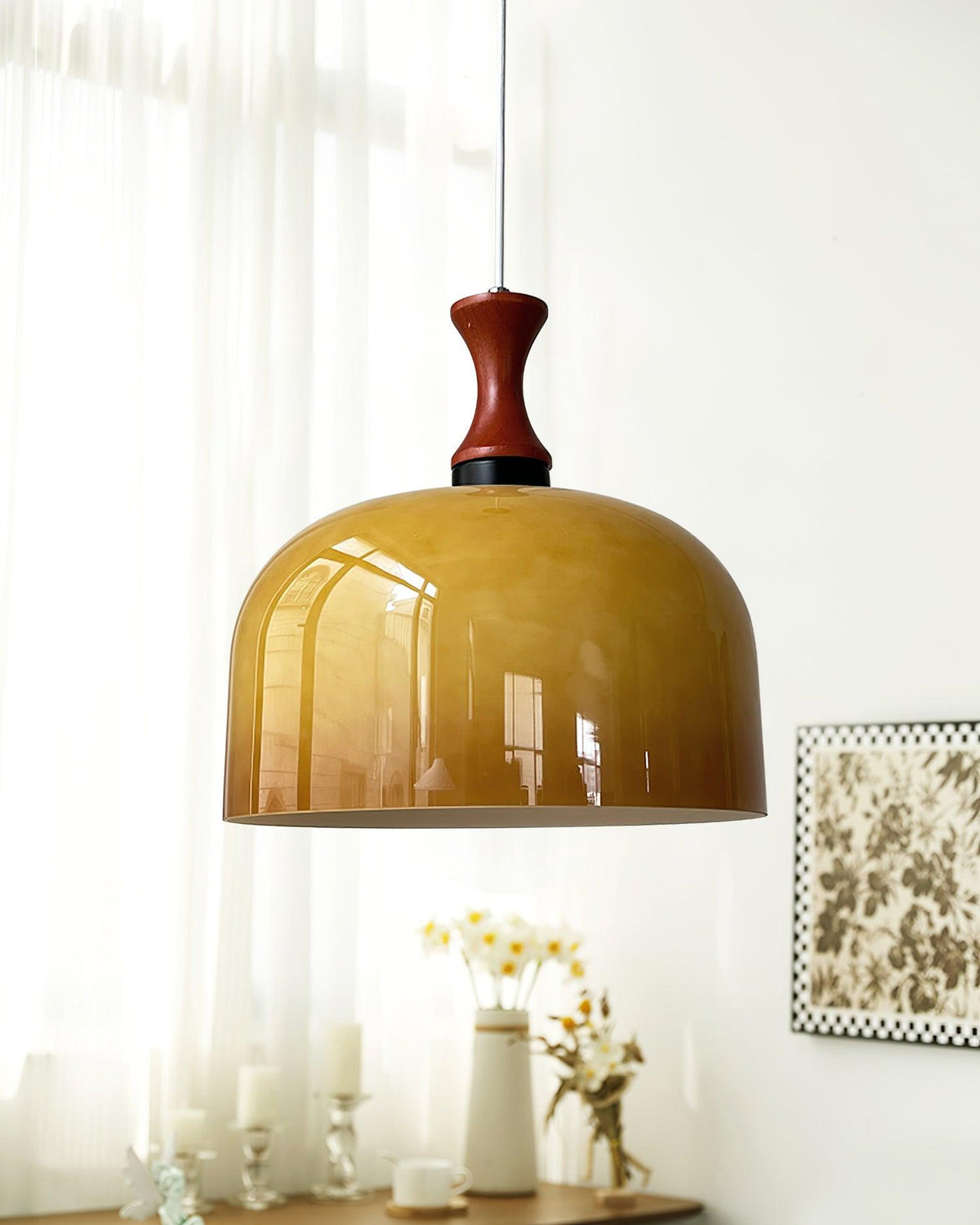 Lioraer Pendelleuchte aus Glas im Retro-Stil