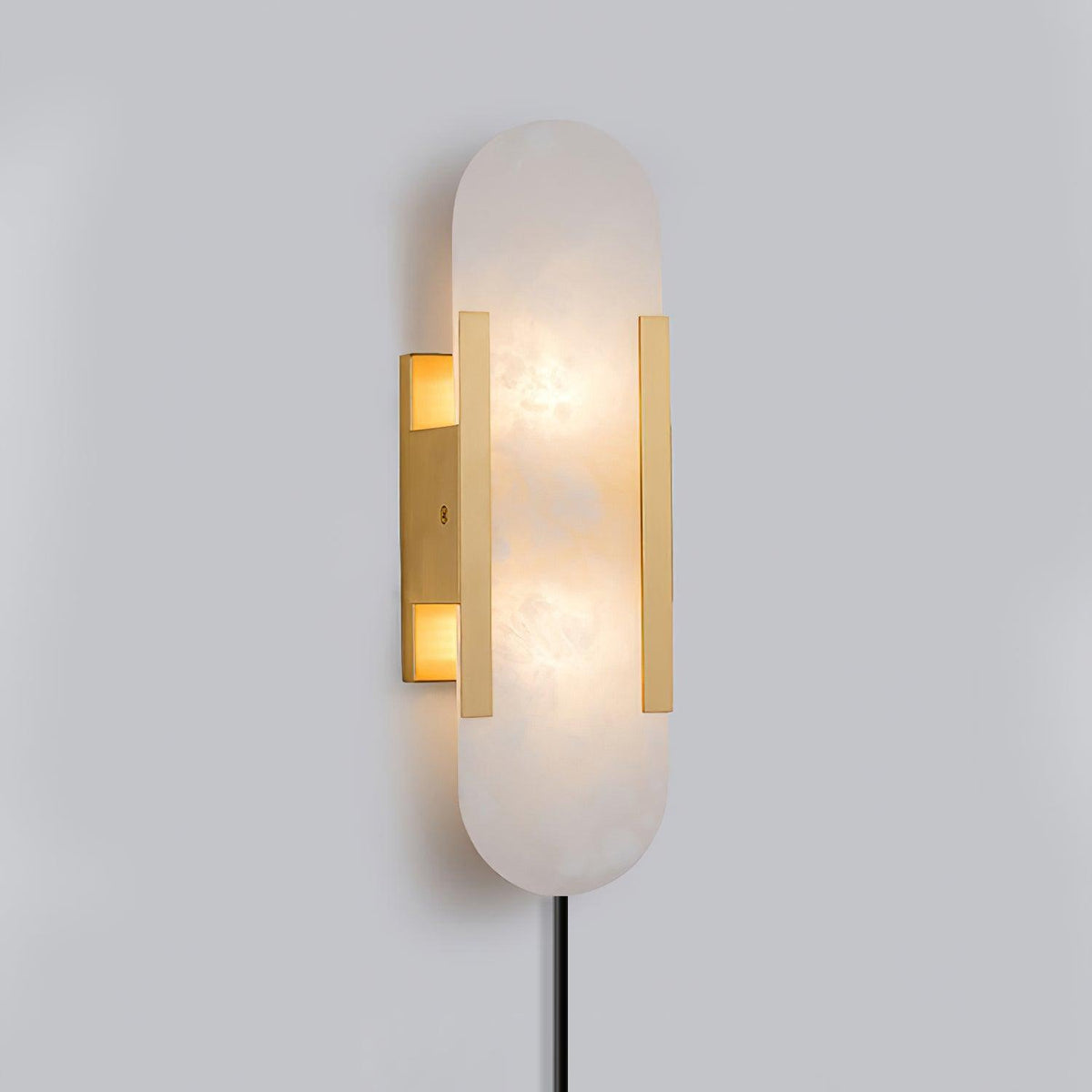 Bano Oblong Alabaster Wandleuchte mit Stecker