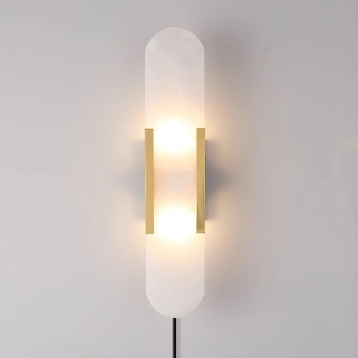 Bano Oblong Alabaster Wandleuchte mit Stecker