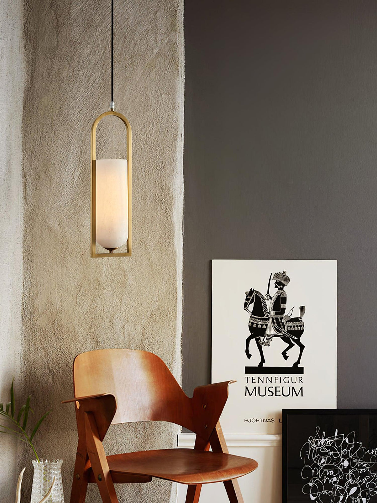 Svala Arch Alabaster Pendelleuchte