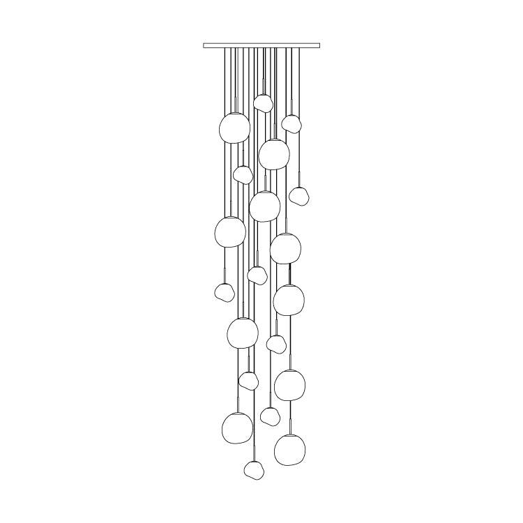 Lumora Pendelleuchte Irregular Cluster Sculptural