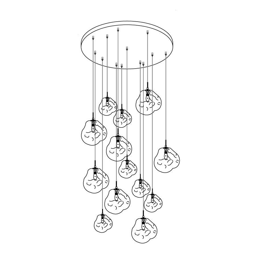 Lumora Pendelleuchte Irregular Cluster Sculptural