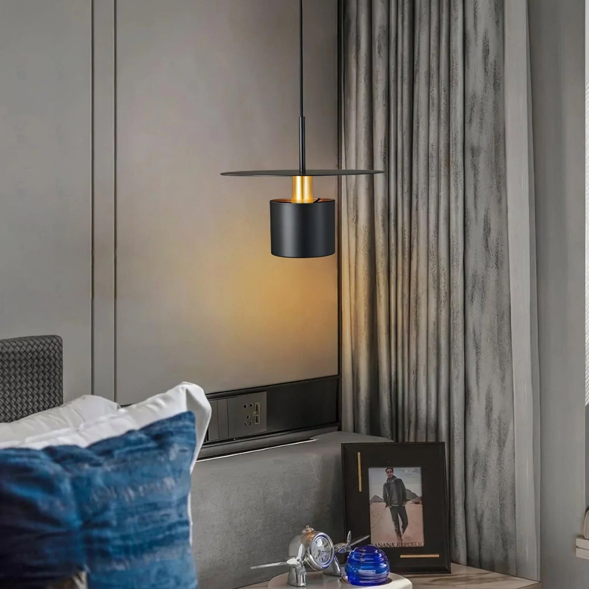 Erixy Pendelleuchte Zylinder Scheibe Industriell
