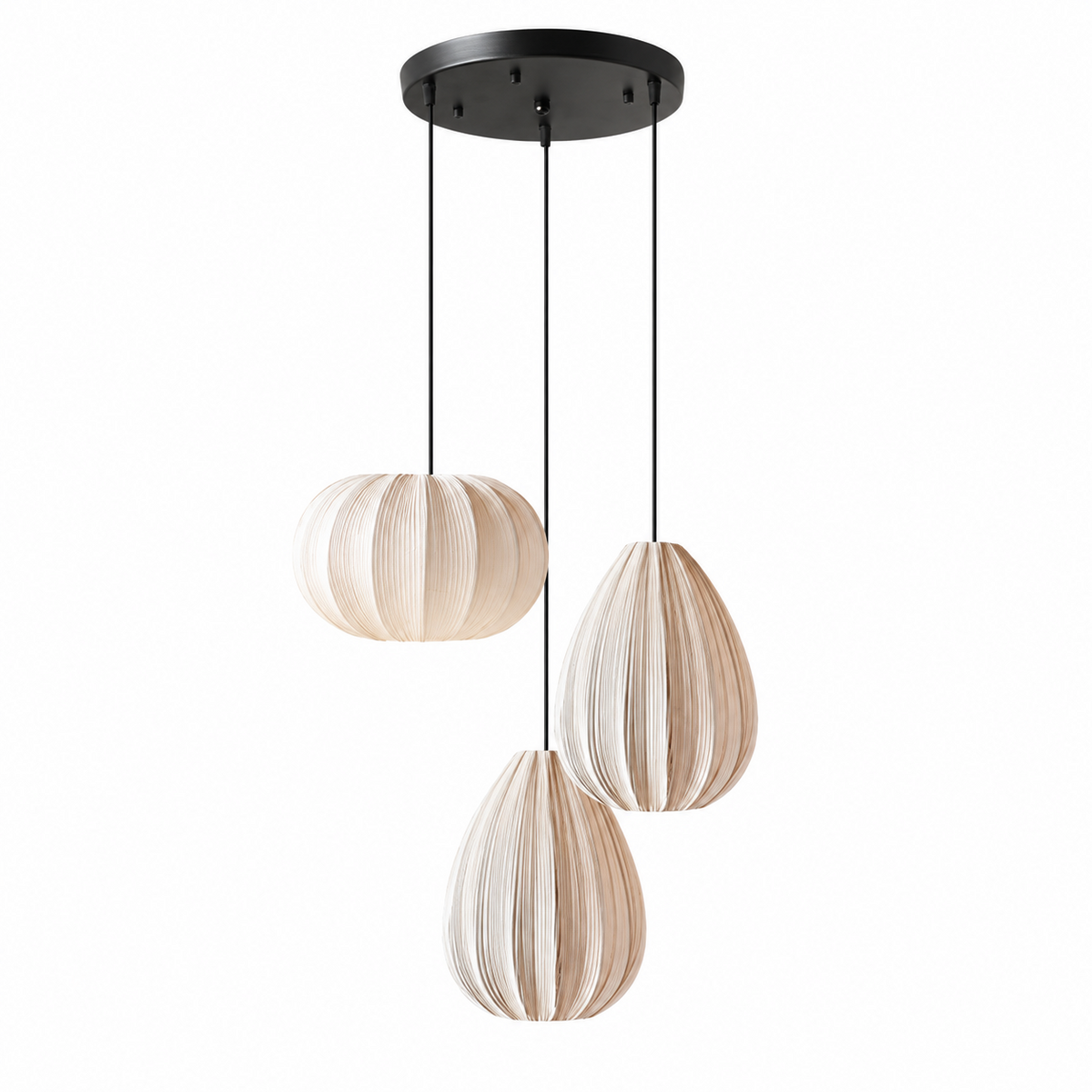 Casterwyn Plissierte Stoff-Pendelleuchte
