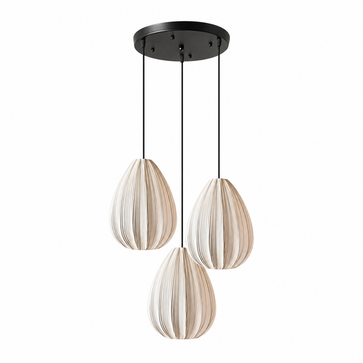 Casterwyn Plissierte Stoff-Pendelleuchte