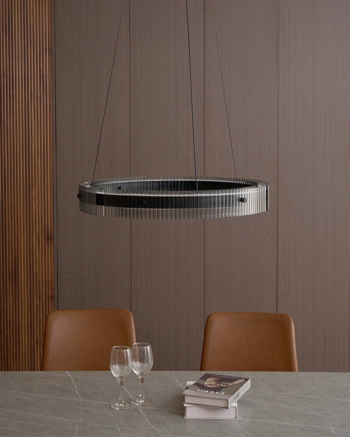 Veliviel Kronleuchter Ring minimalistisch mit LED