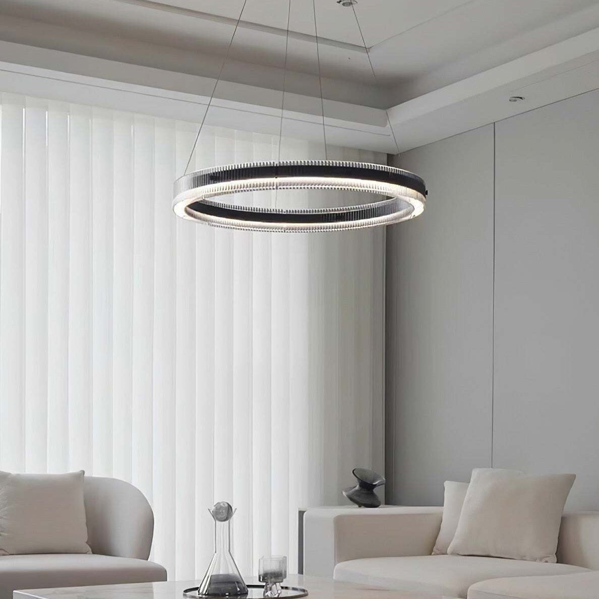 Veliviel Kronleuchter Ring minimalistisch mit LED