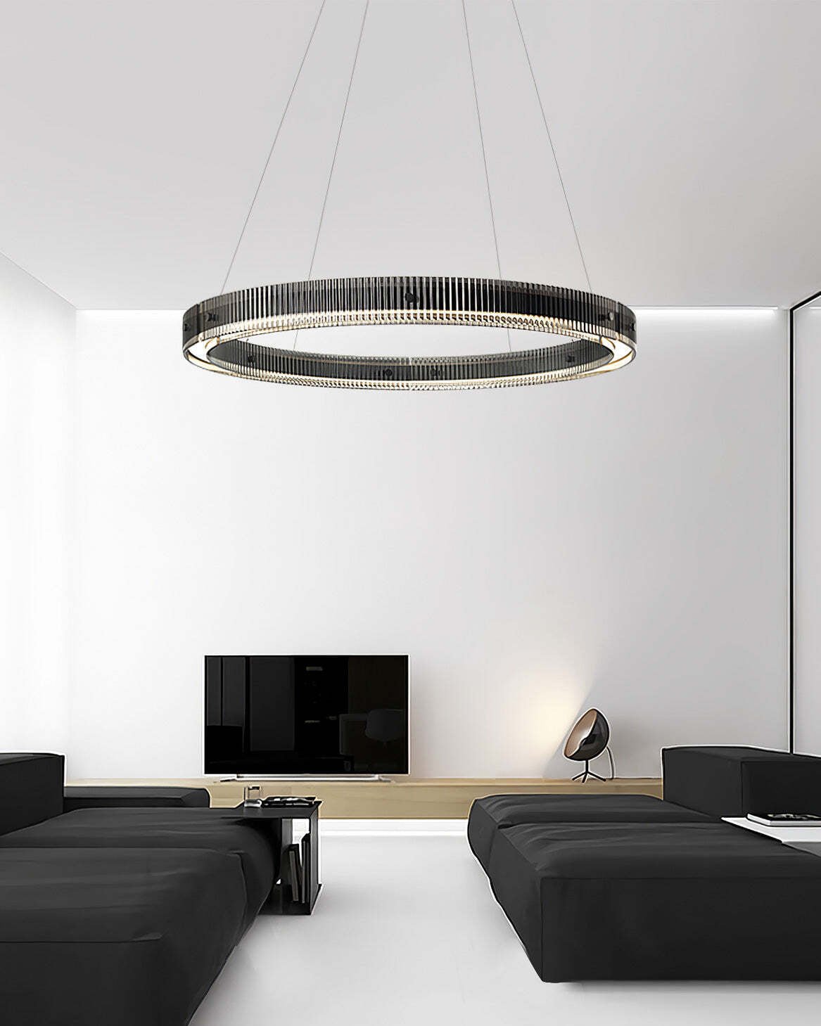 Veliviel Kronleuchter Ring minimalistisch mit LED