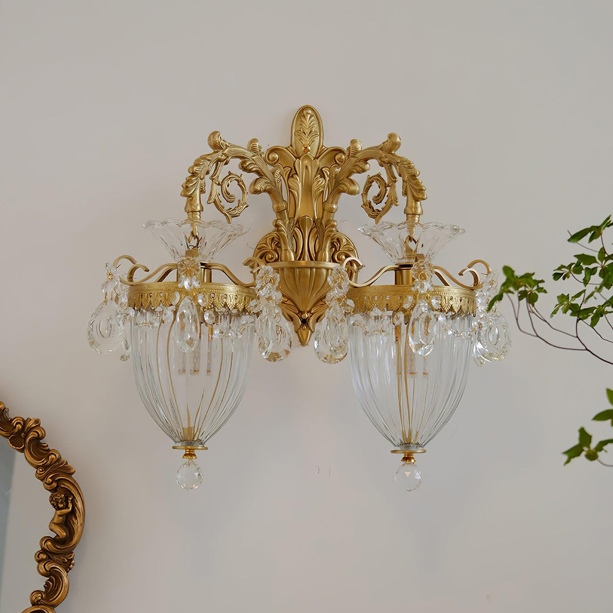 Vireon Wandleuchte Gold Doppel-Wandleuchte modern zeitgenössisch