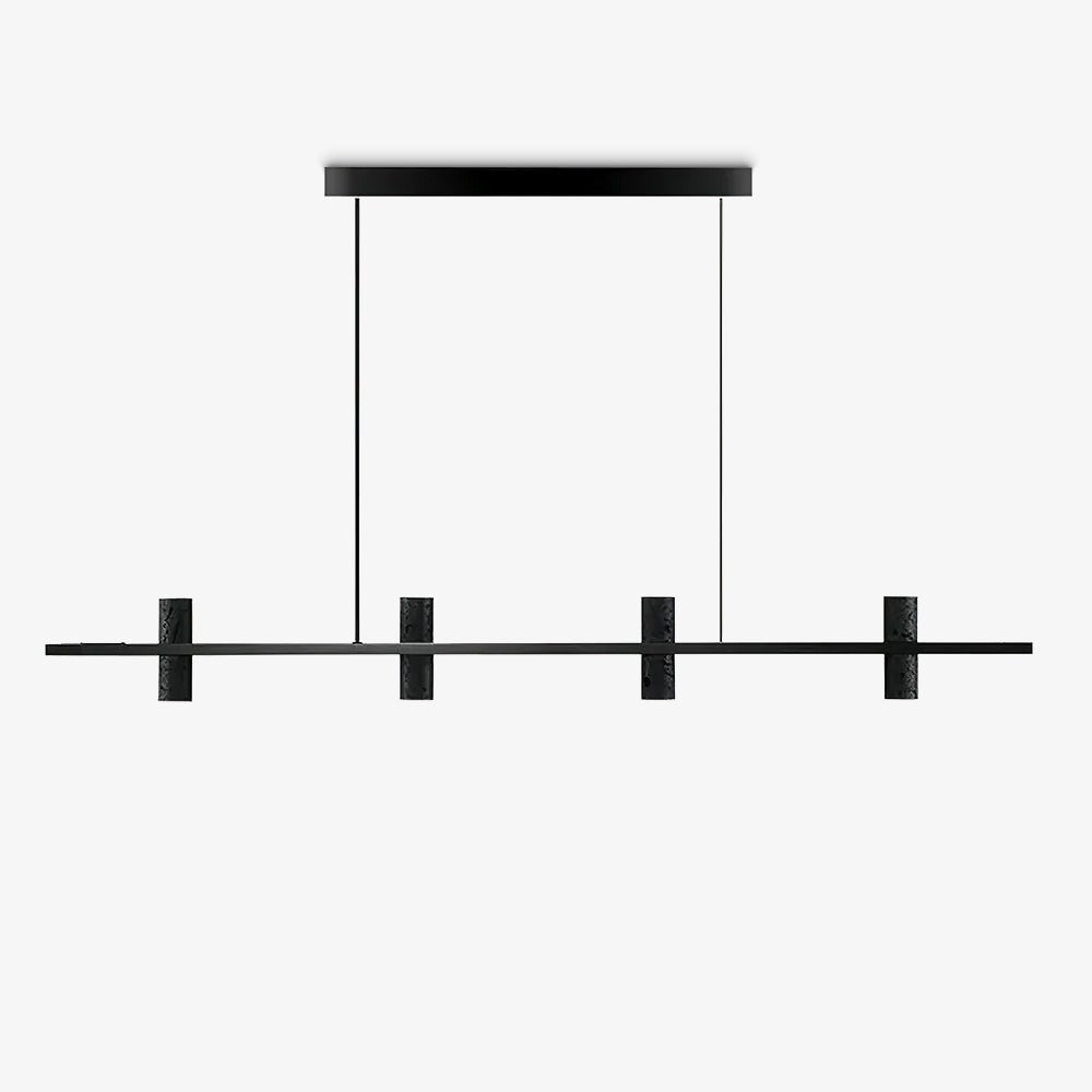 Nernis Pendelleuchte Parallel Schwarz Travertin Minimalistisch Linear