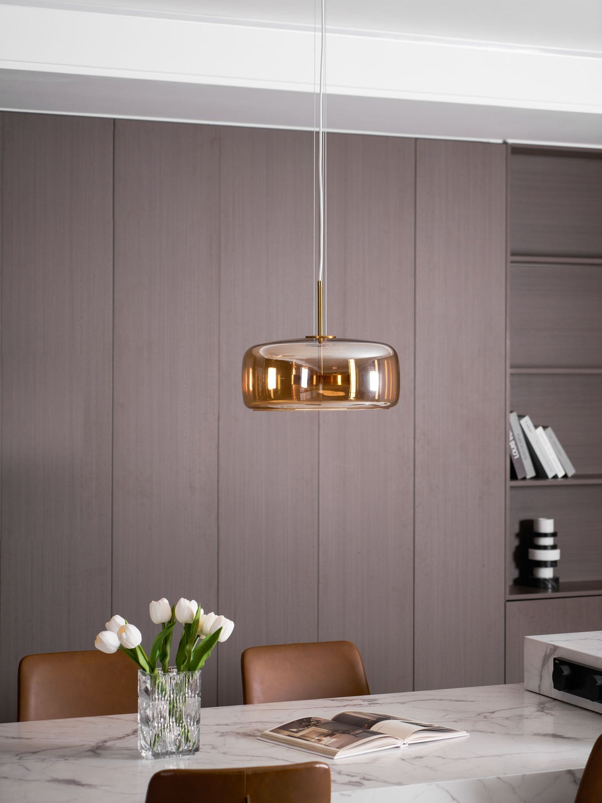 Obsidian Pendelleuchte moderne Glaspendelleuchte