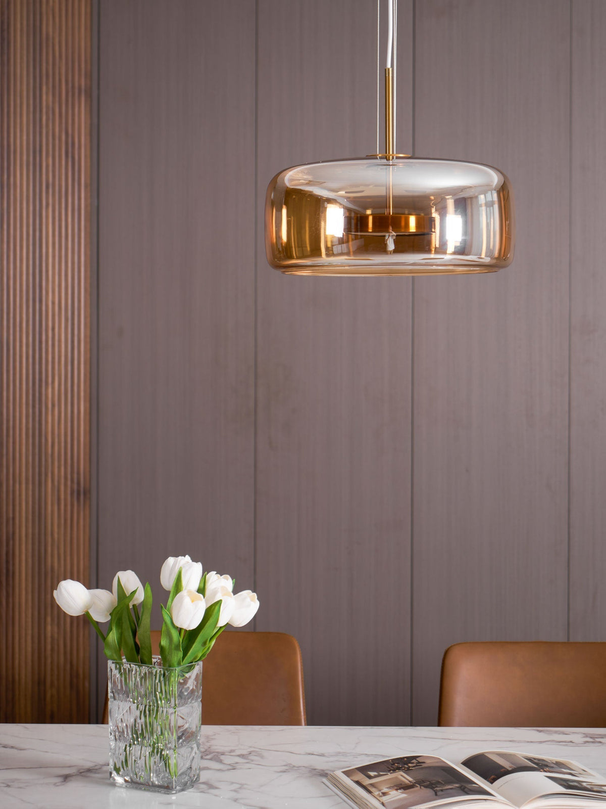 Obsidian Pendelleuchte moderne Glaspendelleuchte