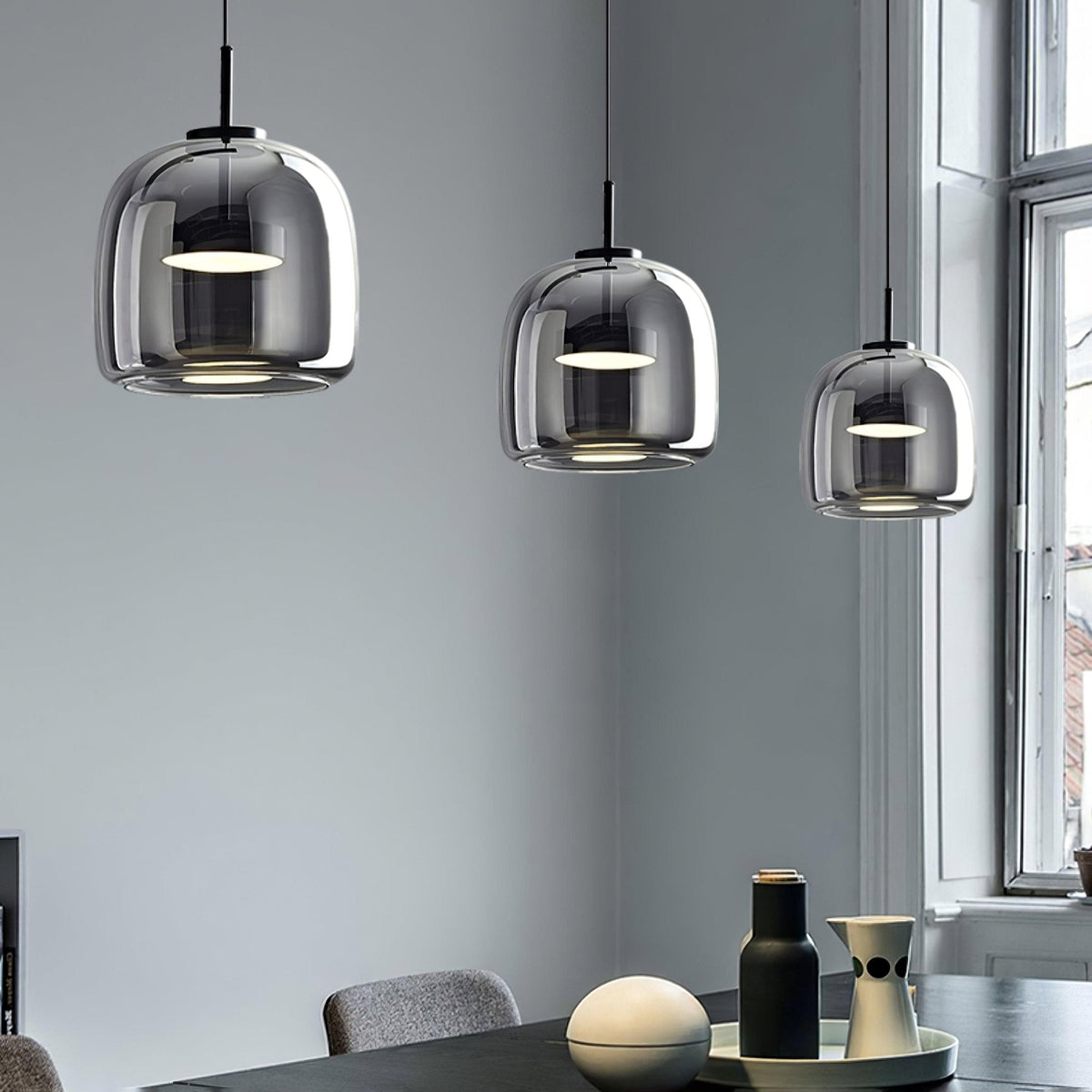 Obsidian Pendelleuchte moderne Glaspendelleuchte
