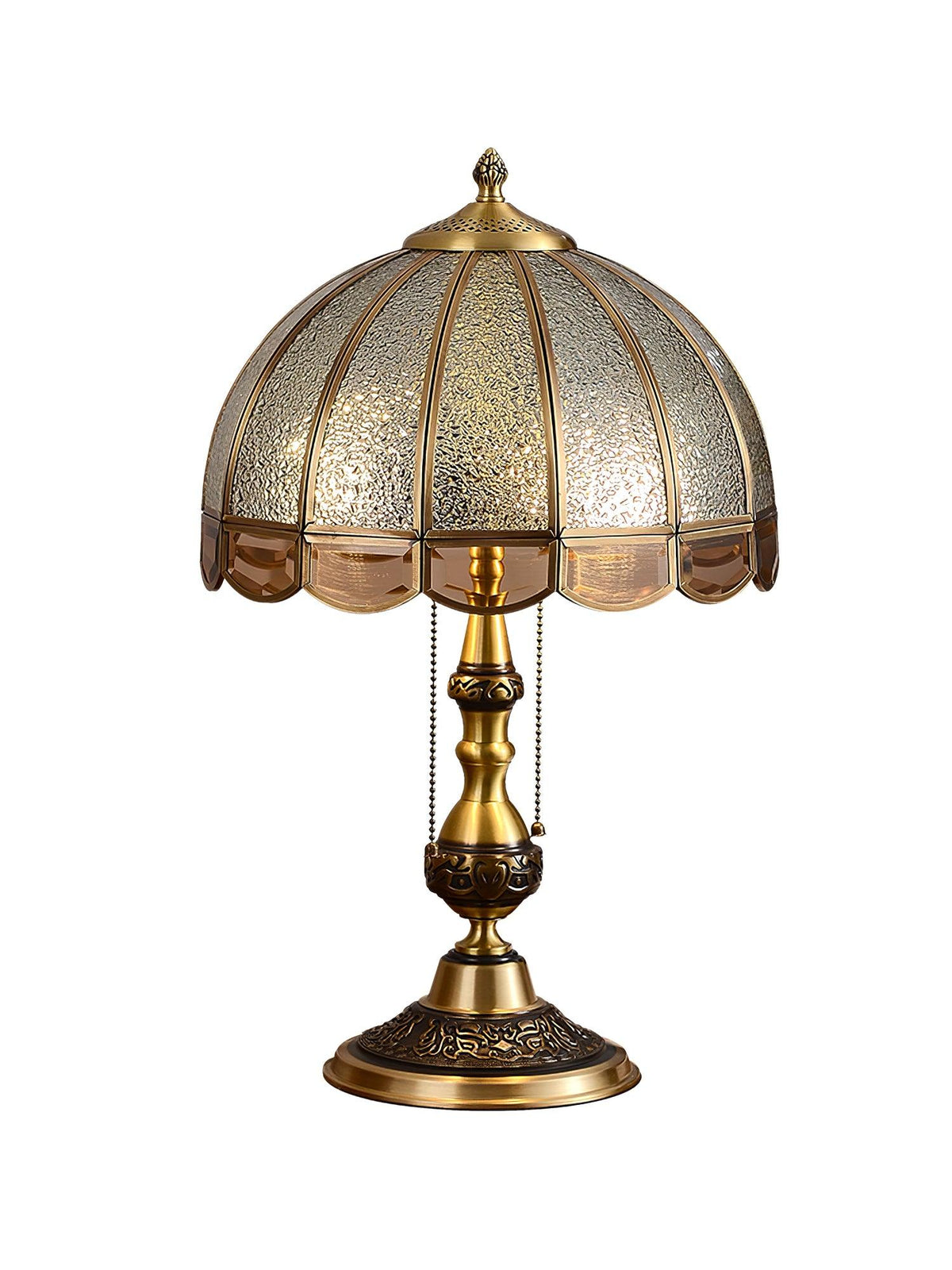 Brillix Messing & Glas Glam Tischleuchte