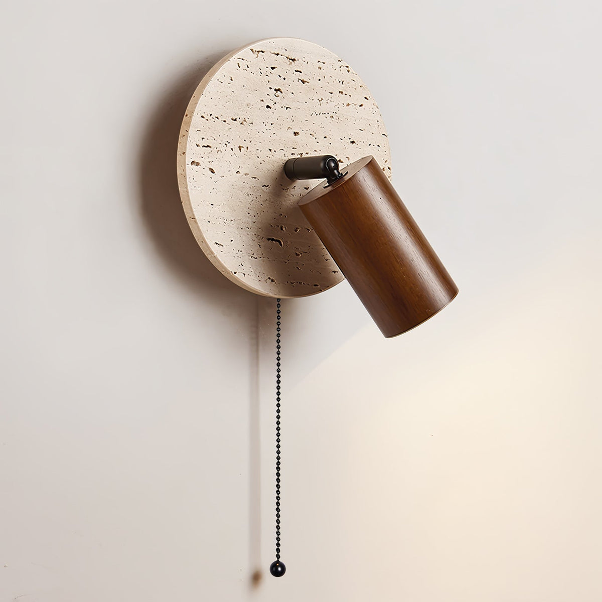 Romino Disc Swing Travertine Wandleuchte