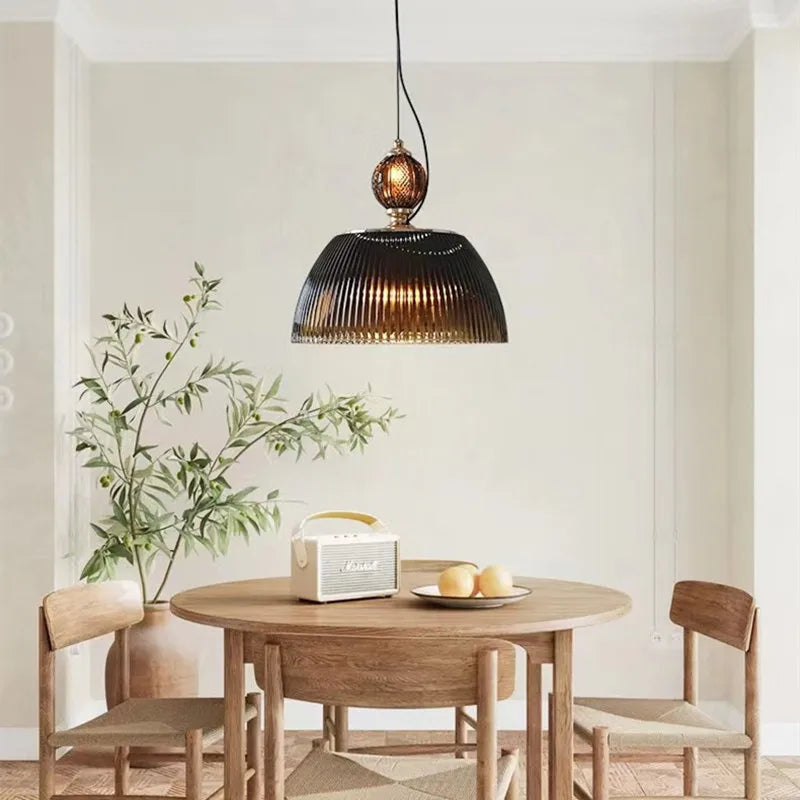 Silva Retro LED Pendelleuchte Metall/Glas Schlafz/Wohnzimmer