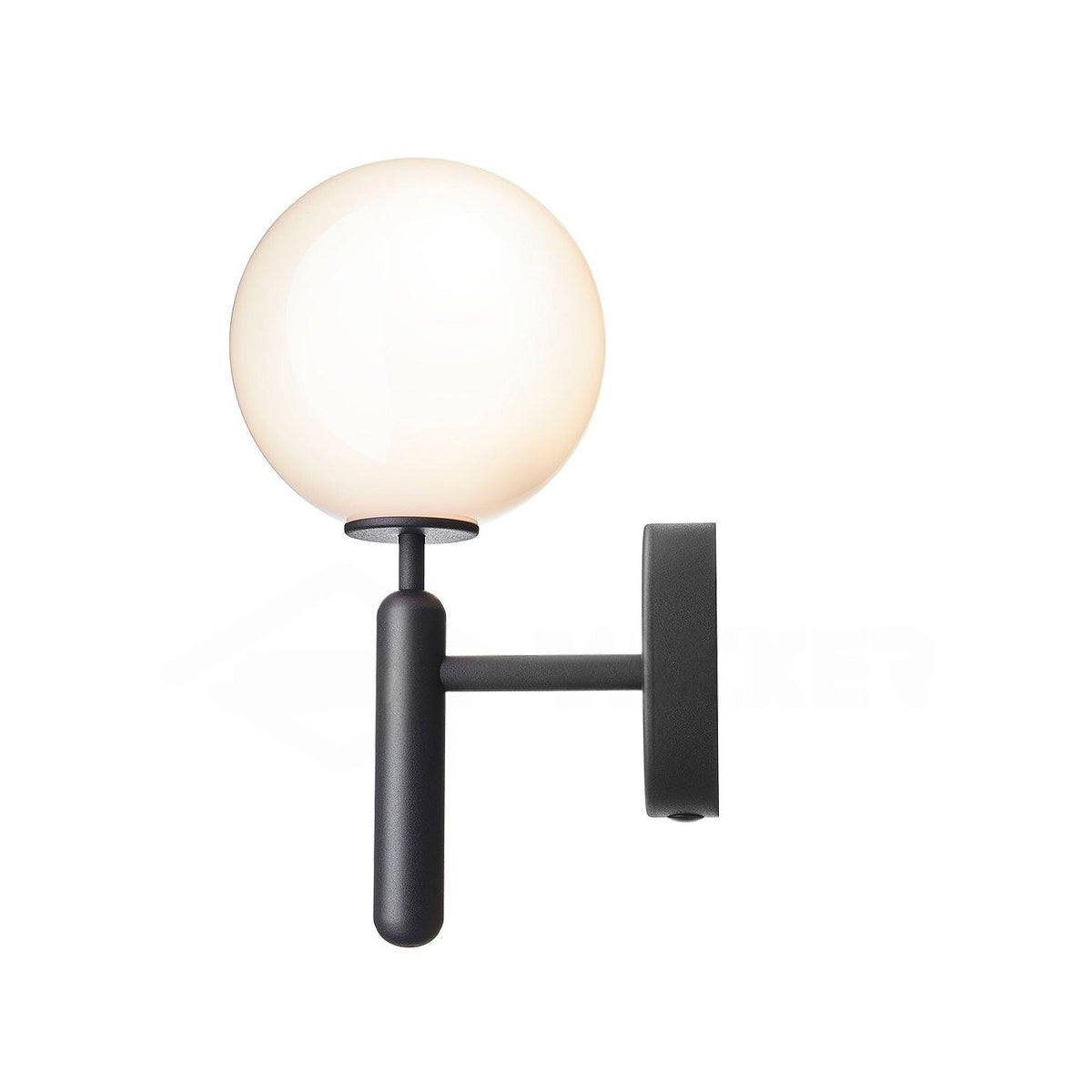 Kynlo Wandleuchte Mit Stecker Transparent Optisches Glas Kugel Nordisch Minimalistisch für Schlafzimmer