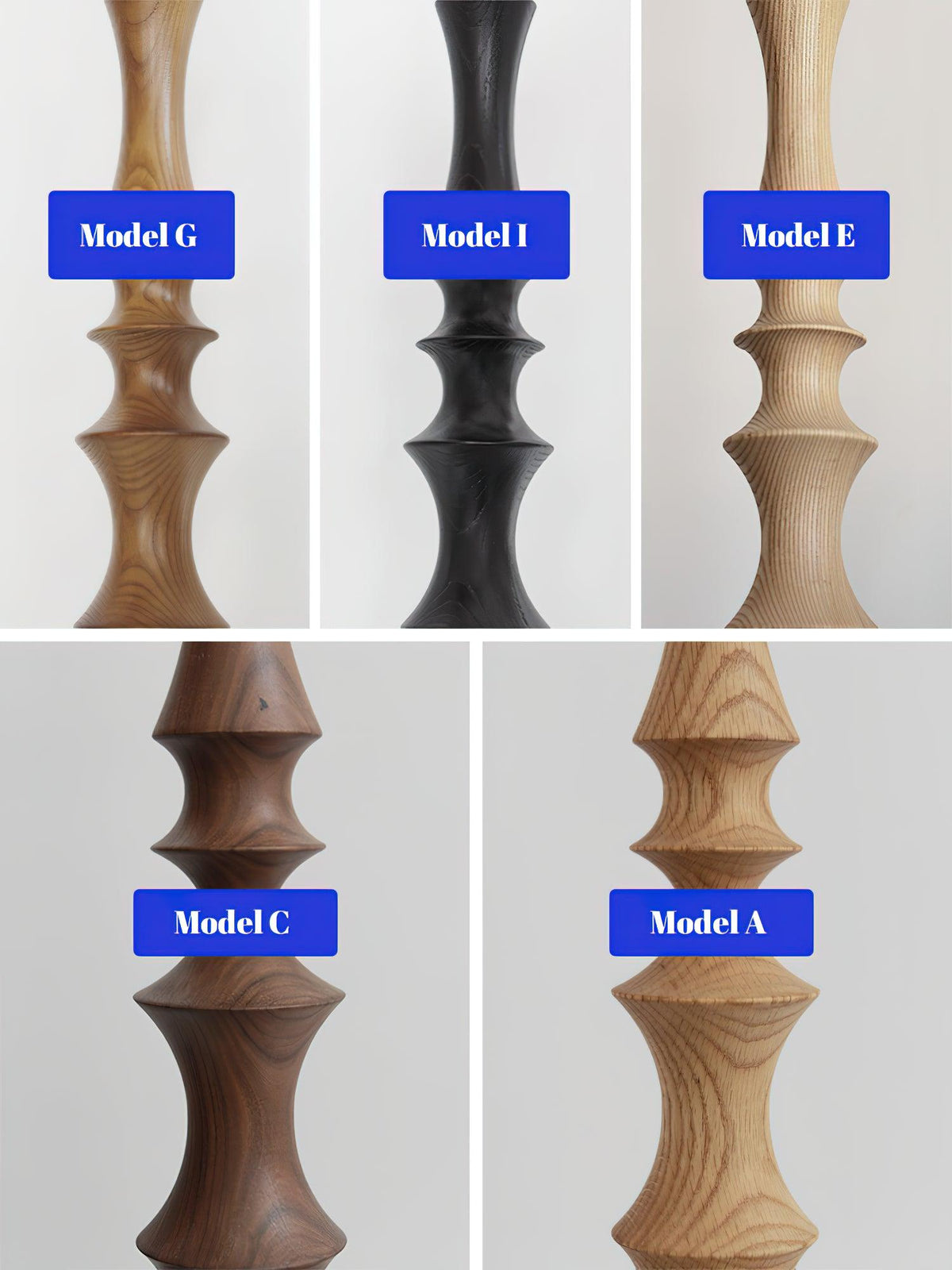 Vilten elegante Stehleuchte aus Holz