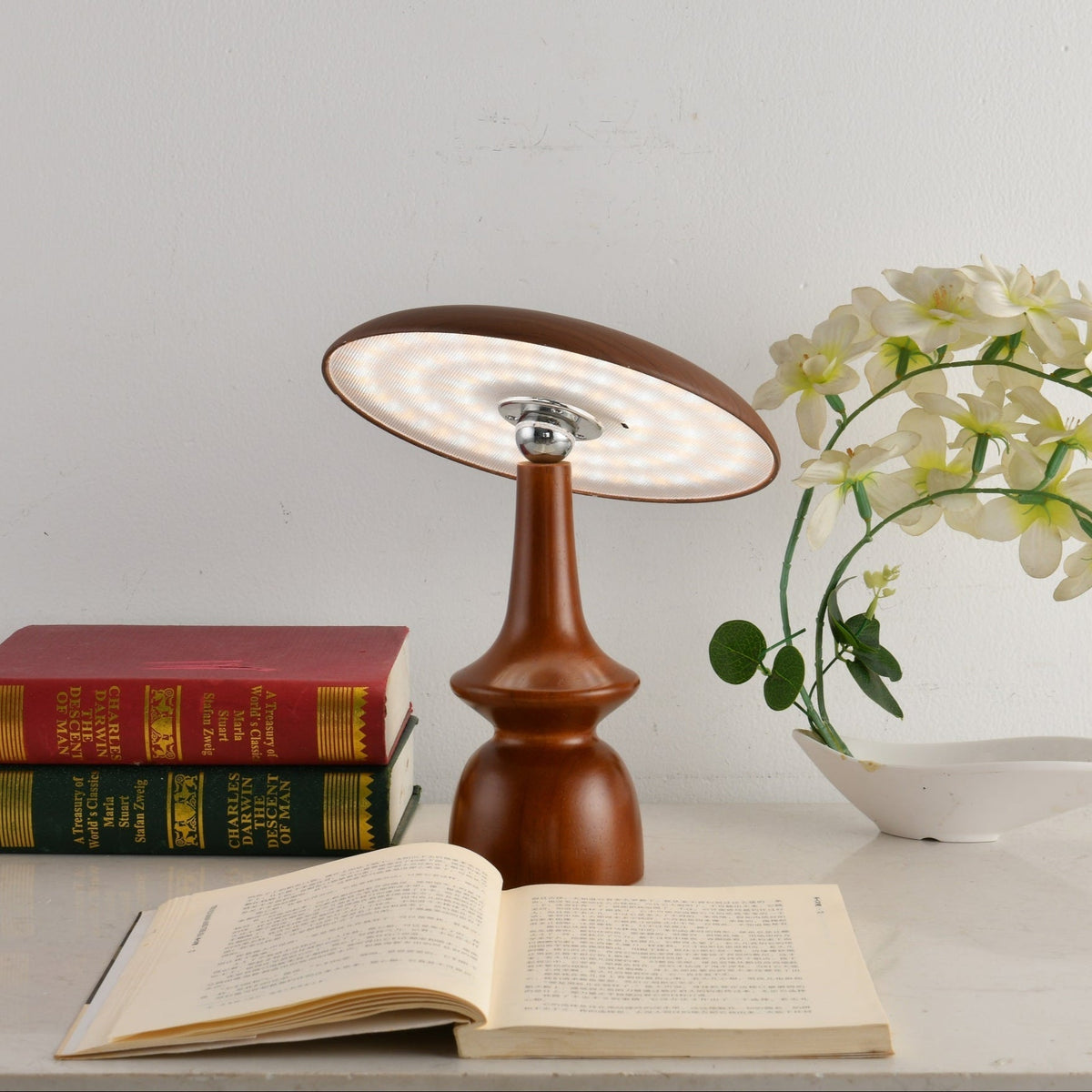 Orbis Vintage Holz Tischleuchte