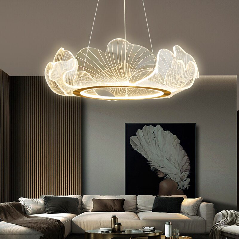 Kristy Design LED Kronleuchter Dimmbar Weiß Schlafzimmer