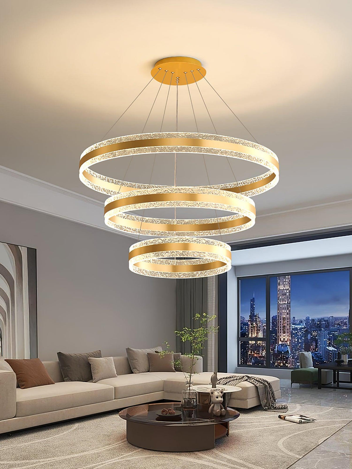 Aroxen Pendelleuchte modern LED Kreisschirme