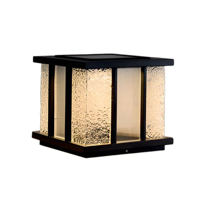 Rild Moderne Kubus-Glas-Solar-Außenleuchte