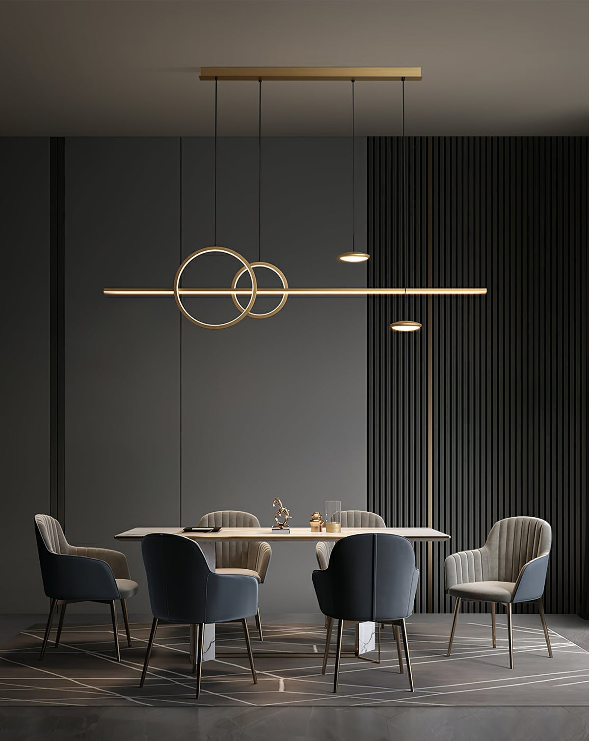 Tildas Pendelleuchte Geometrischer Ring Minimalistisch