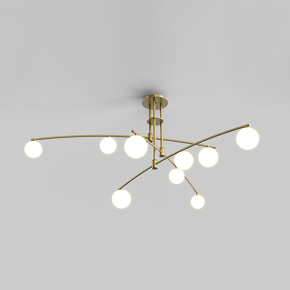 Dluxen Kronleuchter Long Arm moderne 6-Light