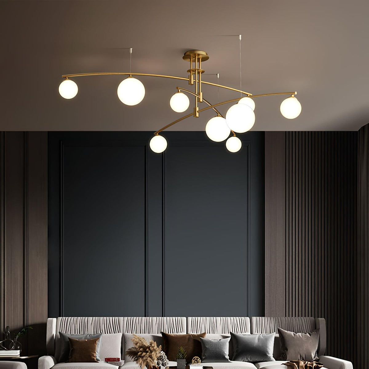 Dluxen Kronleuchter Long Arm moderne 6-Light