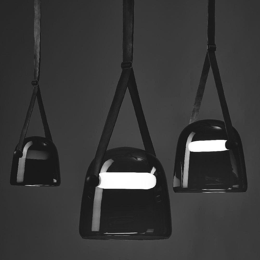 Averisce Pendelleuchte aus Leder im Industrie-Stil