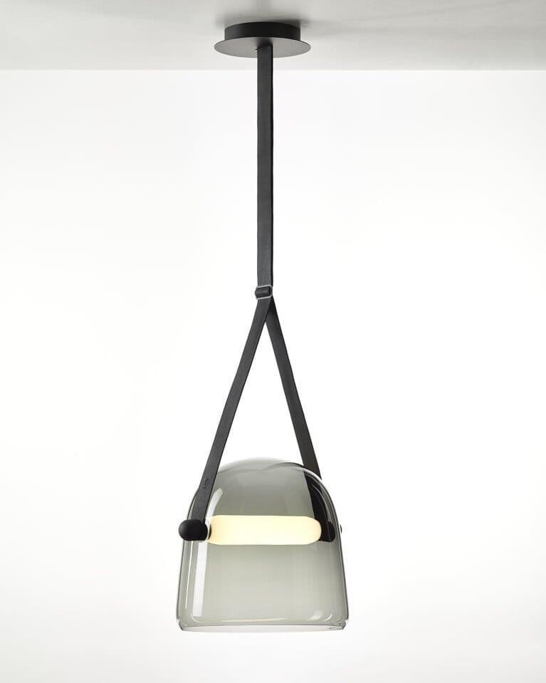 Averisce Pendelleuchte aus Leder im Industrie-Stil