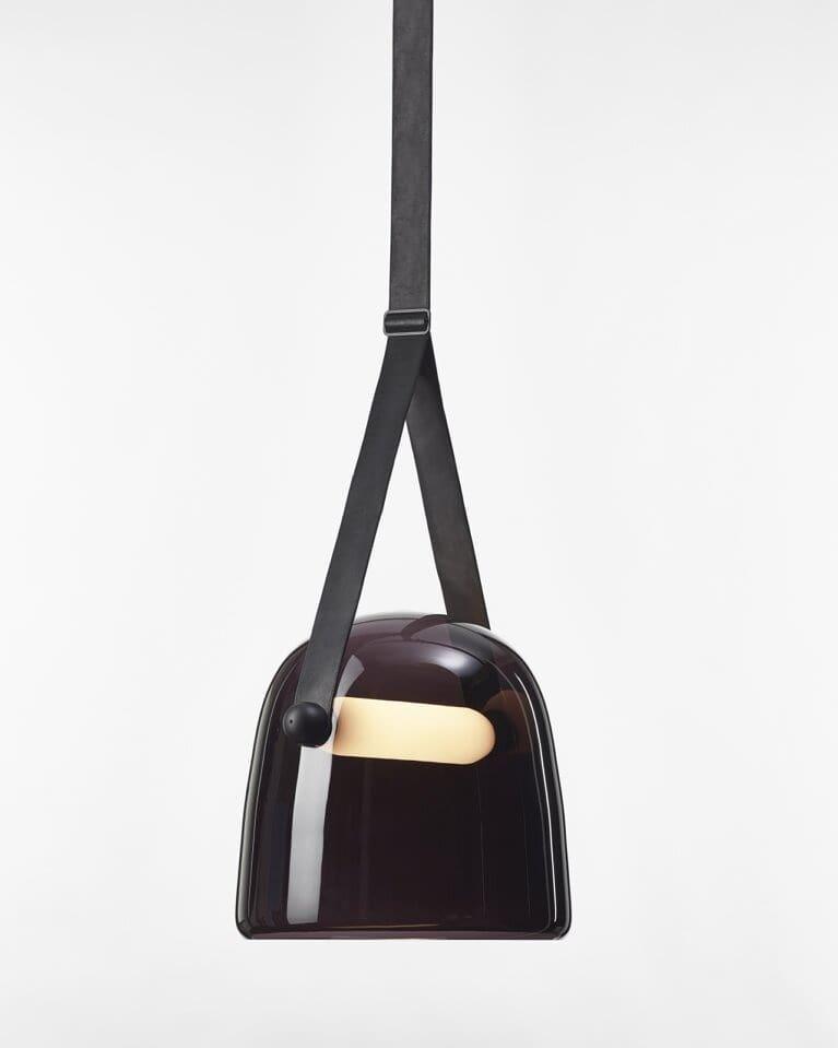 Averisce Pendelleuchte aus Leder im Industrie-Stil