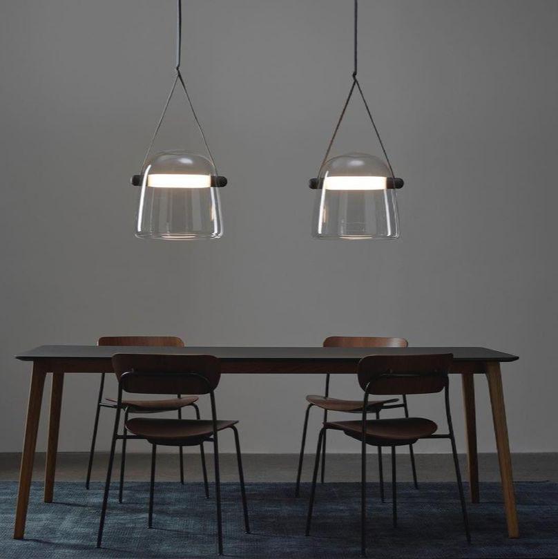 Averisce Pendelleuchte aus Leder im Industrie-Stil