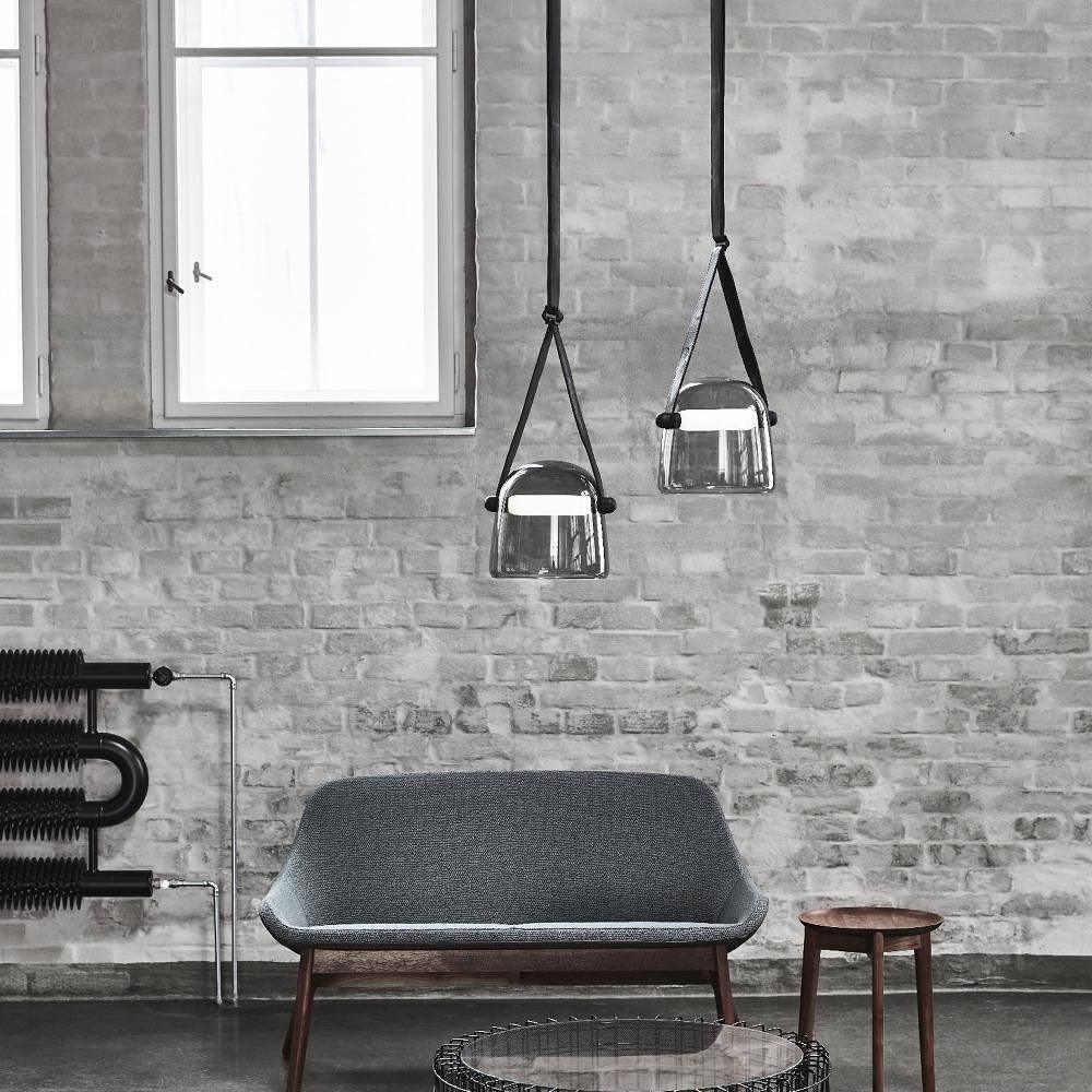 Averisce Pendelleuchte aus Leder im Industrie-Stil