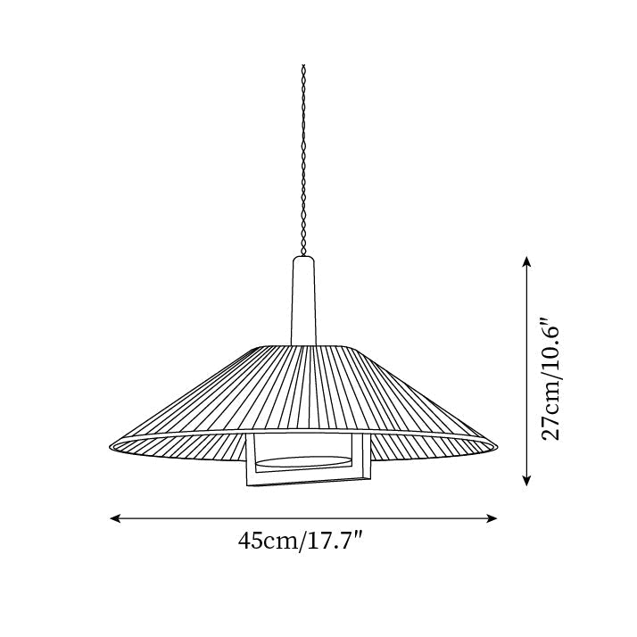 Fidoya Pendelleuchte aus geflochtenem Rattan in Kegelform