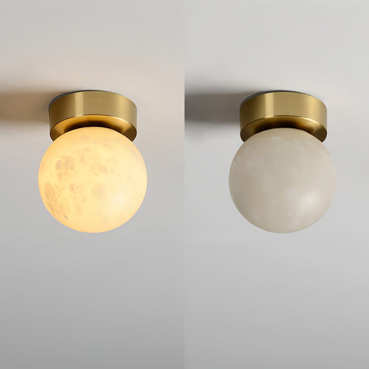 Otheyra Minimalistische Alabaster-flache Deckenleuchte