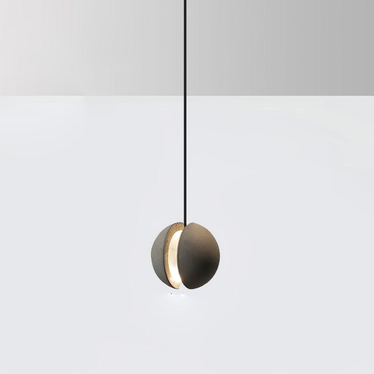 Umi Pendelleuchte aus Beton Kugel Mond Minimalistisch